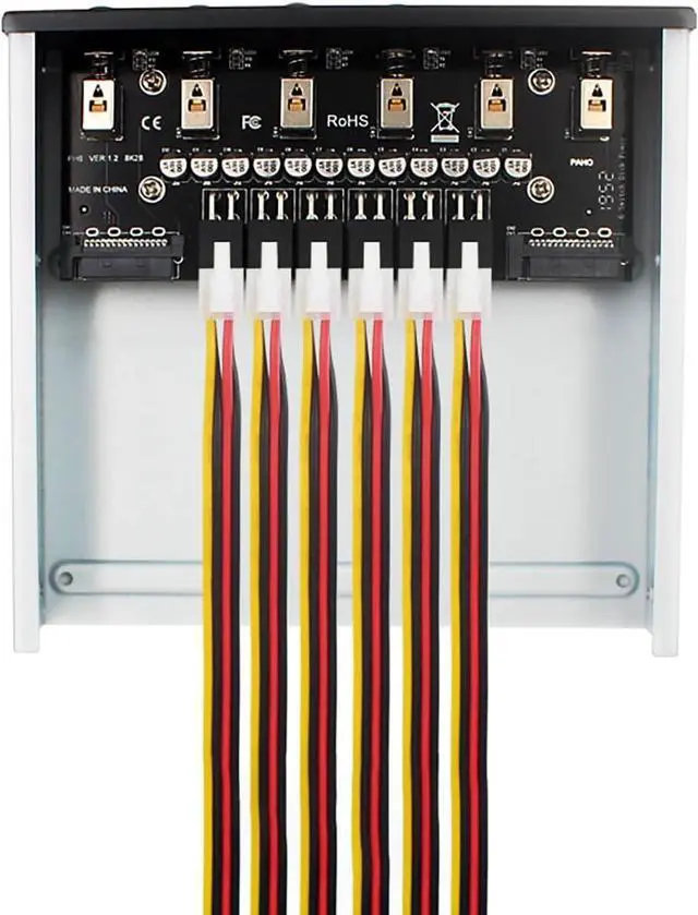 Alt view image 6 of 6 - PH6 Desktop Computer Front 5.25 Optical Drive Bay Expansion 6 SATA 15P Hard Disk Power Control Switch Multi System Switch