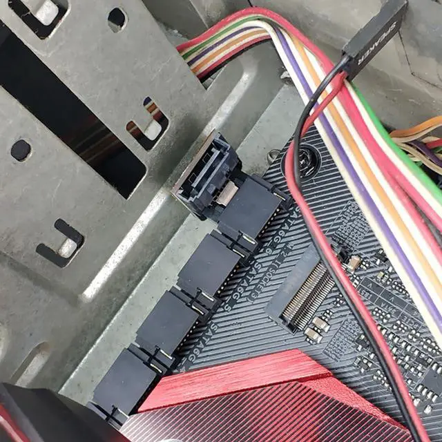 Alt view image 6 of 6 - PH18 SATA III 7-Pin Connector 6Gb/s 90-Degree Reverse Angle Adapter for Motherboard (Forward 1piece)