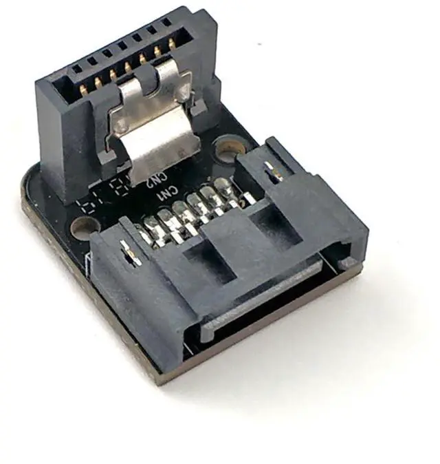Alt view image 4 of 7 - PH18 SATA III 7-Pin Connector 6Gb/s 90-Degree Reverse Angle Adapter for Motherboard (Reverse 1piece)