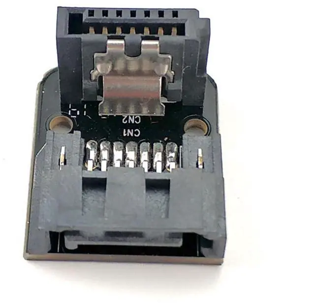 Alt view image 2 of 7 - PH18 SATA III 7-Pin Connector 6Gb/s 90-Degree Reverse Angle Adapter for Motherboard (Reverse 1piece)