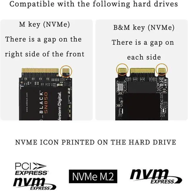 Alt view image 6 of 7 - PH811S-AC M.2 NVME 2230 SSD Enclosure 10G High-Speed Transfer with USB-A +USB-C Dual Header