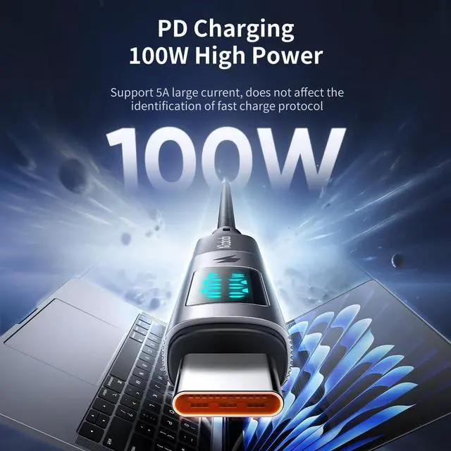 Alt view image 3 of 7 - mcdodo 100W USB-C to USB-C Digital Display Adapter, Charging&Data Transfer Type-C Female to Type-C Male Connector Compatible with MacBook/i-Phone15/i-Pad/Galaxy/Xperia/Pixel/Android