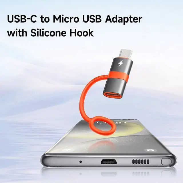 Alt view image 5 of 7 - mcdodo USB-C to Micro USB Adapter with Lanyard-2Pack, Type C Female to Micro USB Male Convert Connector Support Charge & Data Transfer Fit Galaxy S7/S7 Edge,Nexus 5/6 and Micro USB Devices