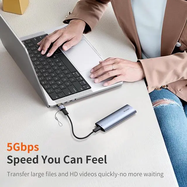 Alt view image 5 of 7 - mcdodo USB-C to USB-A Adapter with Lanyard,USBC Female to USB Male OTG Type-C Charging Cable Converter for iPhone 16 15 14 13 12 Plus,Apple Watch,Airpods,Switch,Galaxy S25