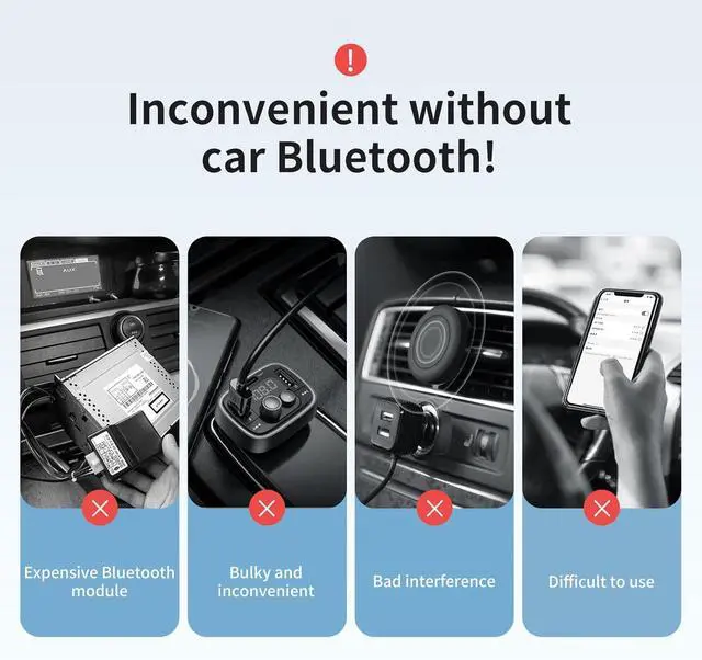 Alt view image 2 of 7 - Mcdodo Aux Bluetooth Adapter 5.3 with Built-in Microphone CD Quality 10M Transmission Bluetooth Receiver USB 2.0 to 3.5mm Wireless Car Kit Auxiliary Incoming Calls Hands-Free Instant Car Start Compati