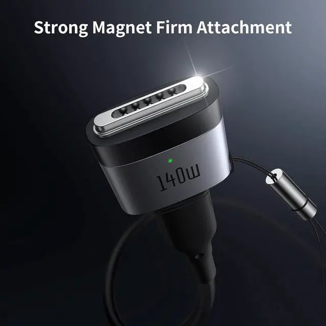 Alt view image 4 of 7 - mcdodo 140W USB-C to Magsafe 3 Adapter with Lanyard, Portable and Lightweight Magsafe to USB C Adapter Fit for MacBook Pro M1 M2 M3 (2021 2023 2024) 14"/16", MacBook Air M2 M3(2022 2023 2024) 13"/15"