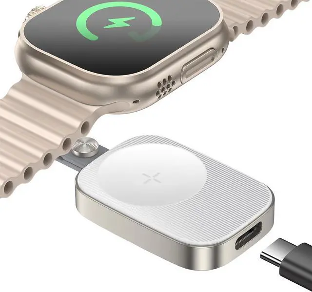 Main image of Mcdodo Portable A-PPLE Watch Magnetic Charger with Lanyard, iwatch Portable Wireless Charger for A-PPLE Watch Series10/9/8/7/6/5/4/3/2/SE/UItra 2/Ultra, Mini&Lightweight(White)