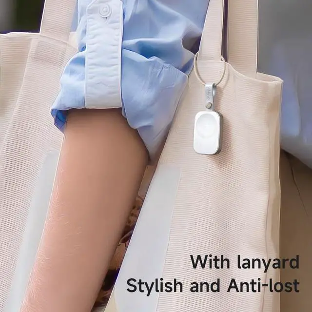 Alt view image 6 of 7 - Mcdodo Portable A-PPLE Watch Magnetic Charger with Lanyard, iwatch Portable Wireless Charger for A-PPLE Watch Series10/9/8/7/6/5/4/3/2/SE/UItra 2/Ultra, Mini&Lightweight(White)