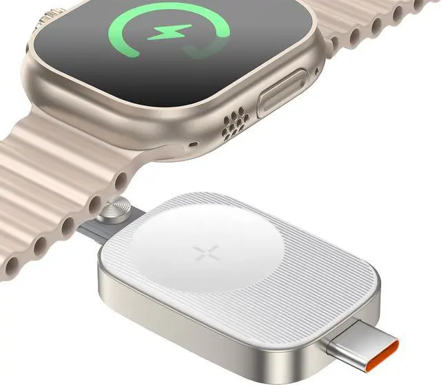 Main image of Mcdodo Portable A-PPLE Watch Magnetic Charger with Lanyard, iwatch Portable Wireless Charger for A-PPLE Watch Series10/9/8/7/6/5/4/3/2/SE/UItra 2/Ultra, Mini&Lightweight(White)