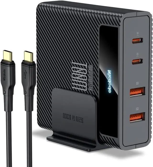 Main image of Mcdodo 100W USB Charging Station with Multiport (2USB-A&2USB-C), 4-in-1 Desktop GaN USB Charger Block PD Fast Charging Hub Power Adapter for All iPhone iPad Android MacBook (with 1.5m AC Cable)