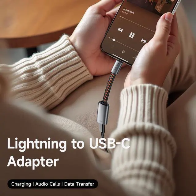Alt view image 6 of 7 - mcdodo Lightning to USB-C Headphone Audio Adapter, with Charging/Audio/Calls/Data Transfer Funtion Type C Male to Lightning Female Headphone Converter Fit iPhone 16/15 Pro/ProMax/Plus,iPad,MacBook