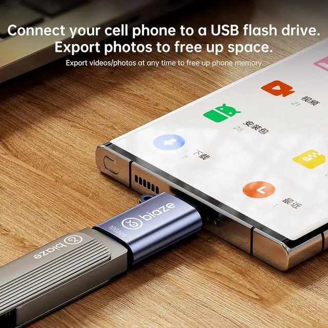 Alt view image 5 of 7 - USB C to USB Adapter 2 Pack, USB-C OTG Connector 10Gbps, Type-C Male to USB 3.2 Female Converter for Flash Drive, Keyboard, Mouse, Smartphone, Tablet, Car Charger