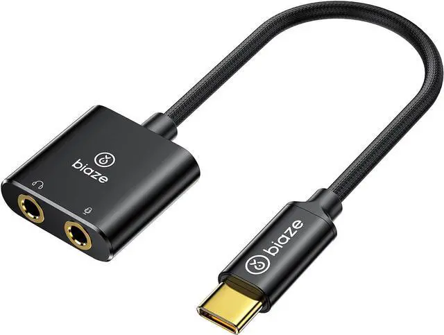 Main image of USB C to 3.5mm Jack Audio Adapter External Sound Card with 3.5mm Headphone and Microphone TRS Jack to USB C Compatible with Windows, Laptops, Desktops Windows, MAC, Linux, PC, PS5, PS4