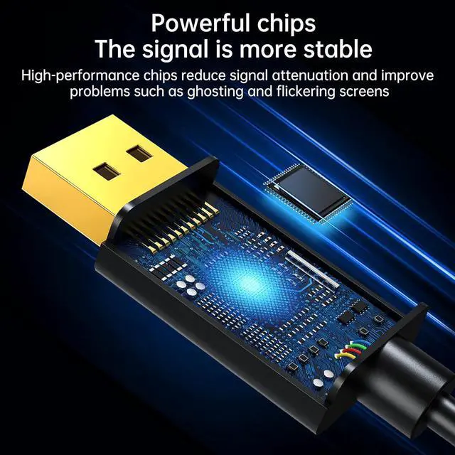 Alt view image 4 of 5 - DP to HDMI Cable 4K 60Hz Gold Plated, 10ft/3m DisplayPort to HDMI Male to Male Adapter Cable for PC Laptop TV Monitor Projector, Gold Plated Interface(DisplayPort to HDMI)