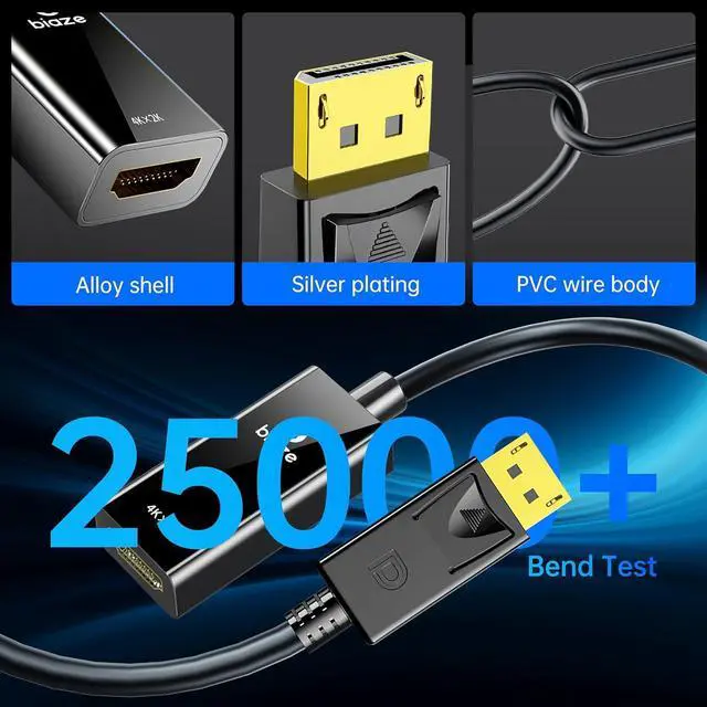 Alt view image 4 of 6 - DisplayPort to HDMI Adapter for MacBook Pro/Air - Supports External GPU and Dual Display, HD Converter for Apple Laptops to TV/Projector/Screen, (DisplayPort to HDMI Adapter)