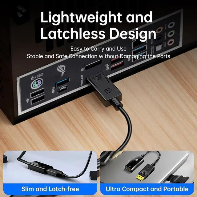 Alt view image 6 of 6 - DisplayPort to HDMI Adapter for MacBook Pro/Air - Supports External GPU and Dual Display, HD Converter for Apple Laptops to TV/Projector/Screen, (DisplayPort to HDMI Adapter)