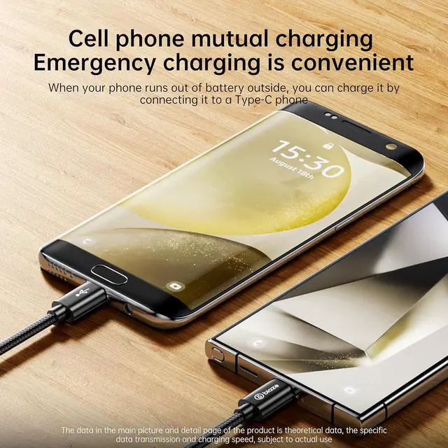 Alt view image 2 of 7 - USB-C to Micro USB Cable, 5FT/1.5M OTG Data Transfer and Fast Charging Cord, Type-C Male to Micro USB Male for Android Phones, Bluetooth Headphones, Game Controllers, Power Banks