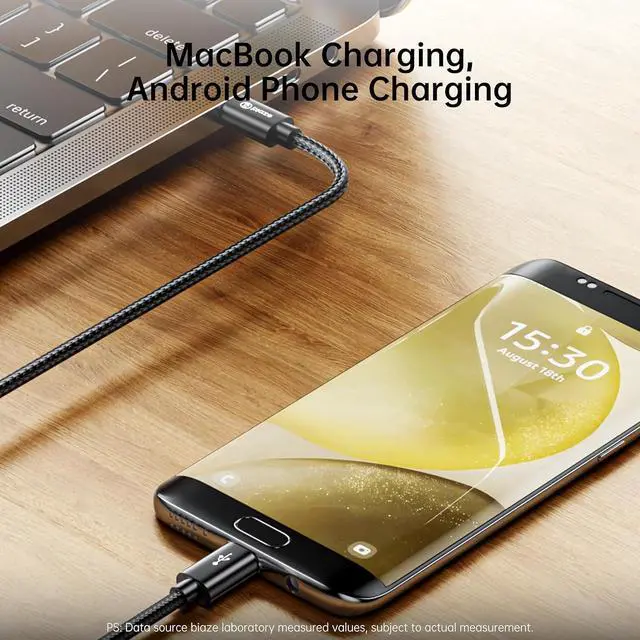 Alt view image 5 of 7 - USB-C to Micro USB Cable, 5FT/1.5M OTG Data Transfer and Fast Charging Cord, Type-C Male to Micro USB Male for Android Phones, Bluetooth Headphones, Game Controllers, Power Banks