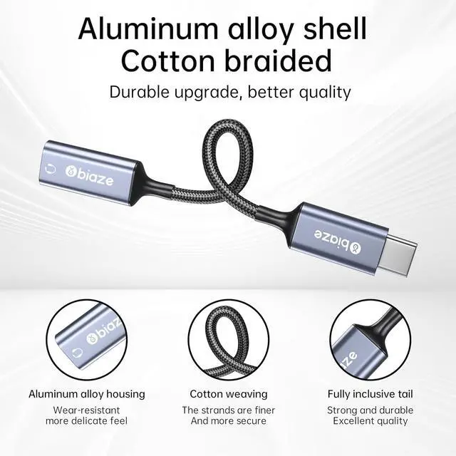 Alt view image 3 of 6 - USB C to Lightning Audio Adapter, USB Type C Male to Lightning Female Headphone Converter, Compatible with iPhone 16/15 Full Series, iPad Pro, iPad Air 6/5/4, MacBook