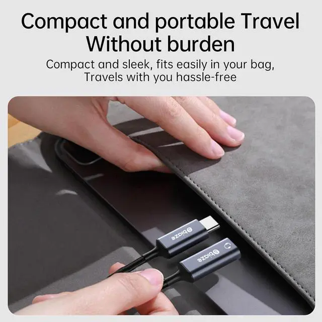 Alt view image 6 of 6 - USB C to Lightning Audio Adapter, USB Type C Male to Lightning Female Headphone Converter, Compatible with iPhone 16/15 Full Series, iPad Pro, iPad Air 6/5/4, MacBook