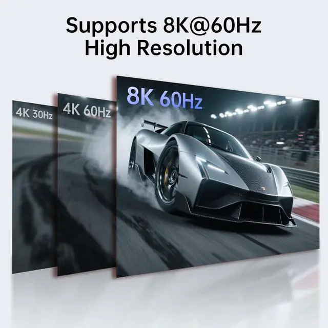 Alt view image 4 of 7 - HDMI Switch 4 in 1 Out 8K@60Hz 4K@120Hz, 4 Ports HDMI 2.1 Switcher Selector with Remote Support 48Gbps HDR 10+ Dolby Vision/Atmos HDCP 2.3 CEC for PS5/4 Xbox Apple TV Game PC Roku