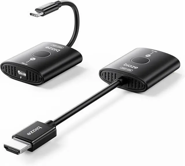 Main image of Wireless HDMI Transmitter and Receiver,No WiFi Connection Required.TX is USB C.No Driver Installation Required,2.4/5.8GH for 1080P Wirelessly Video from Laptop,Camera,PC to Monitor/TV/Phone