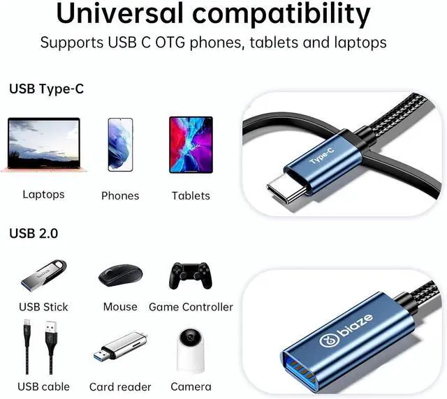 Alt view image 3 of 7 - 3-in-1 USB C/Micro USB/Lightning Male to USB 3.0 Female Adapter, iPhone OTG Cable Adapter Compatible with MacBook Pro/Air, iPhone 16/15 Series, SAM-SUNG Galaxy S25/S24/S23