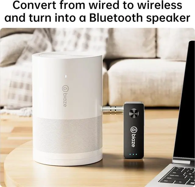 Alt view image 6 of 6 - Bluetooth 5.3 Transmitter and Receiver, Plug and Play 3.5mm Audio Adapter, Wireless Car Aux & Headphone Adapter for Phone, Switch, TV, PC