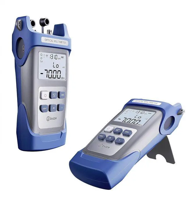 Main image of 10mW Fiber Optical Power Meter & Visual Fault Locator Combo, 10km Red Light Source with FC/SC/ST Adapters for Fiber Optic Cable Loss Testing