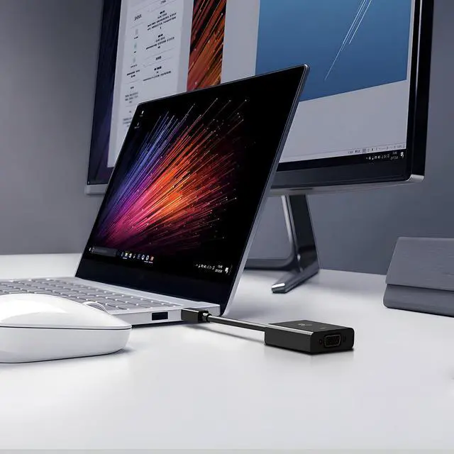 Alt view image 3 of 7 - Mini DisplayPort to VGA Adapter  1080P HD Video Converter for MacBook, Surface, Laptop & Projector