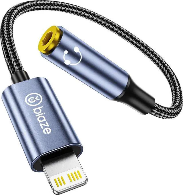 Main image of iPhone Headphone Adapter, Lightning to 3.5mm Adapter Auxiliary Adapter, Compatible with iPhone 14/13 /12/11 Full Series/SE/X/XR/XS/8 (Lightning to 3.5mm)