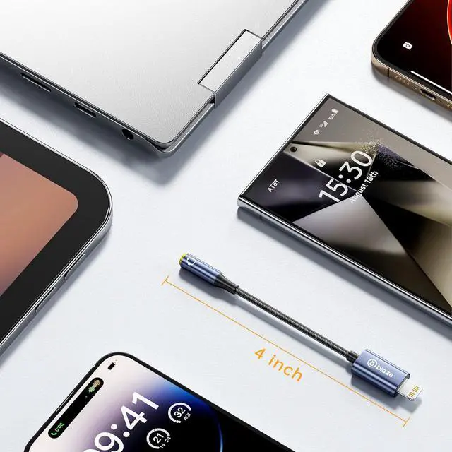 Alt view image 5 of 6 - iPhone Headphone Adapter, Lightning to 3.5mm Adapter Auxiliary Adapter, Compatible with iPhone 14/13 /12/11 Full Series/SE/X/XR/XS/8 (Lightning to 3.5mm)