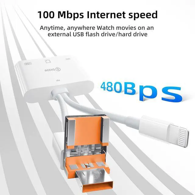 Alt view image 3 of 6 - USB to Ethernet Adapter, 3 in 1 RJ45 Ethernet LAN Network Adapter with Charging Port and USB Port Compatible with iPhone 16/15, Laptop, MacBook, PC with Windows(RJ45 3-in-1 USB HUB)