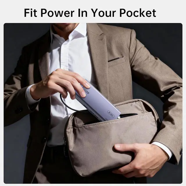 Alt view image 6 of 6 - 10-in-1 USB C Hub Multiport Adapter, 4K60Hz HDMI & VGA, 100W PD Charging, Gigabit Ethernet, USB 3.0, SD/TF Card Reader, 3.5mm Audio, for MacBook, iPad, D-ell, H-P and More Type C Laptops