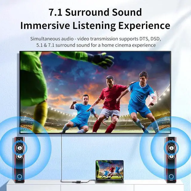 Alt view image 5 of 7 - 4K HDMI Switch 4x1, 4-in-1 Output HDMI Switch with Remote Control and Power Adapter, Ultra HD 1080P/3D/4K@30Hz, 4 Split-Screen Modes for PS5, Fire TV, and Monitors (4 Inputs, 1 Output)