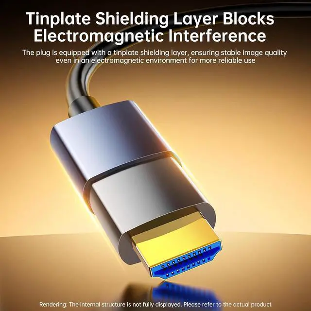 Alt view image 6 of 6 - 8K HDMI Fiber Optic Cable 170ft, HDMI 2.1 48Gbps, Supports 8K@60Hz 4K@120Hz, eARC HDR10 Dolby Vision, for Home Theater, Gaming PS5/Xbox, Projector, in-Wall Installation, Ultra HD Video