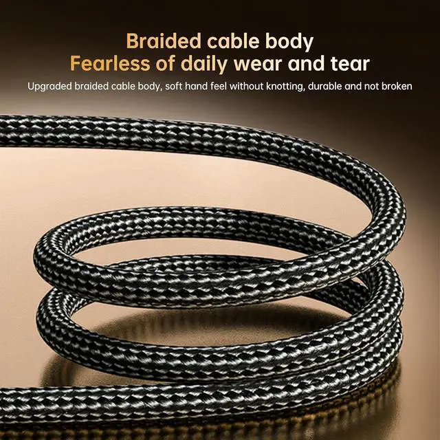 Alt view image 7 of 7 - USB C to 3.5mm Audio Aux Jack Cable  USBC to Aux Adapter with Builtin DAC, 48kHz/16Bit HighRes Sound  Plug & Play for Headphones, Speakers, Car Audio, 1m