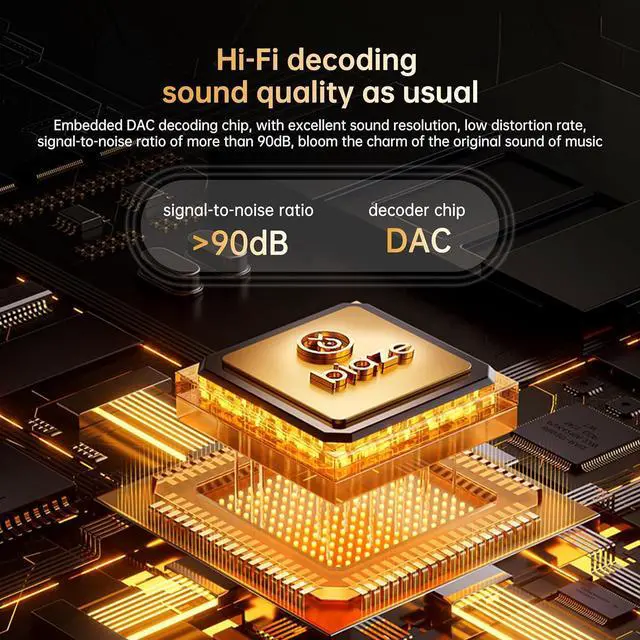 Alt view image 3 of 7 - USB C to 3.5mm Audio Aux Jack Cable \u2013 USB\u2011C to Aux Adapter with Built\u2011in DAC, 48 kHz/16\u2011Bit High\u2011Res Sound \u2013 Plug & Play for Headphones, Speakers, Car Audio, 0.5 m