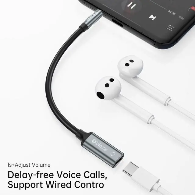 Alt view image 6 of 6 - USB C Female to 3.5mm Male Audio Cable Cord Analog Cable Type-C Converter Headphone Jack Adapter Compatible with MP3 Players, CD Players, Laptops, Tablets, Smartphone