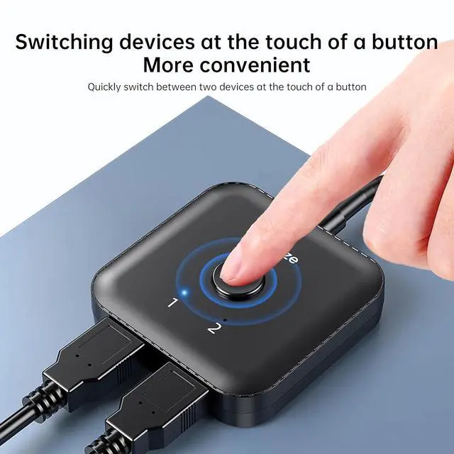 Alt view image 5 of 7 - USB 2.0 Switch 2 in 1 Out & 1 in 2 Out - Bi-Directional USB Sharing Switch for Printer, Keyboard, Mouse, Scanner & Flash Drive - 2-Port KVM Switch Box for Two Computers