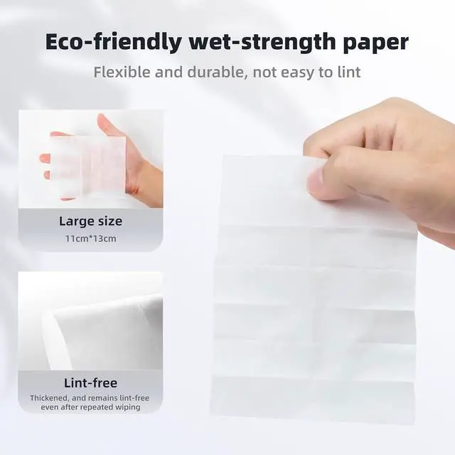 Alt view image 5 of 7 - 200 Count Lens Wipes for Eyeglasses, Eyeglass Cleaning Wipes Pre-moistened Individually Wrapped Sracth-Free Streak-Free Eye Glasses Cleaner Wipes for Camera Lens, Sunglass, Goggles