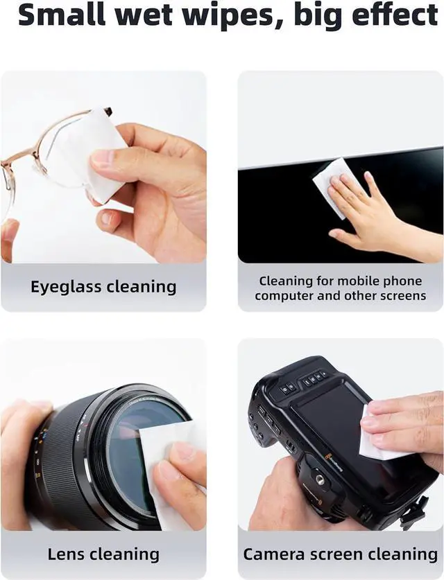 Alt view image 7 of 7 - 200 Count Lens Wipes for Eyeglasses, Eyeglass Cleaning Wipes Pre-moistened Individually Wrapped Sracth-Free Streak-Free Eye Glasses Cleaner Wipes for Camera Lens, Sunglass, Goggles