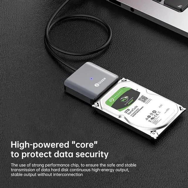 Alt view image 5 of 7 - SATA to USB 3.0 Adapter Cable  5Gbps UASP Data Cable + 12V/2A Power Adapter Kit Works with 2.5 SSD, 3.5 HDD, DVD/CD Drives  Plug & Play, No Driver