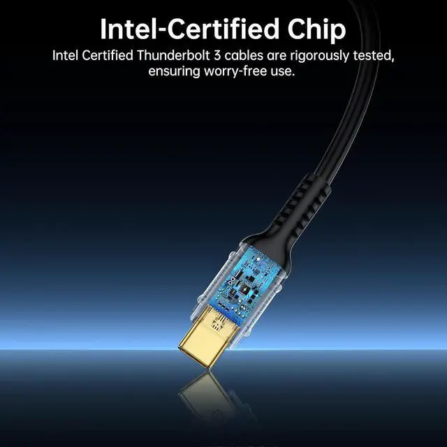 Alt view image 5 of 7 - USB C Thunderbolt 4 Cable(3.94FT, 240W), USB C to USB C Cable USB 4 Data Cable, 40Gbps, 8K HD Display, Thunderbolt 4/3 Compatible, for iPhone 16, MacBook, Hub, Docking and More