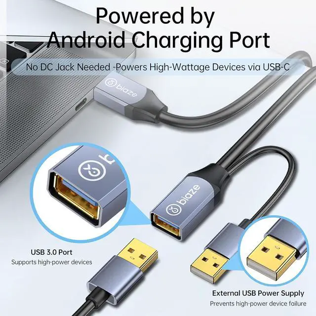 Alt view image 5 of 7 - USB Extension Cable USB 3.0 Extension Cord Type A Male to Female Cord Nylon Braided High Data Transfer Compatible with USB Keyboard, Mouse, Flash Drive(30ft)