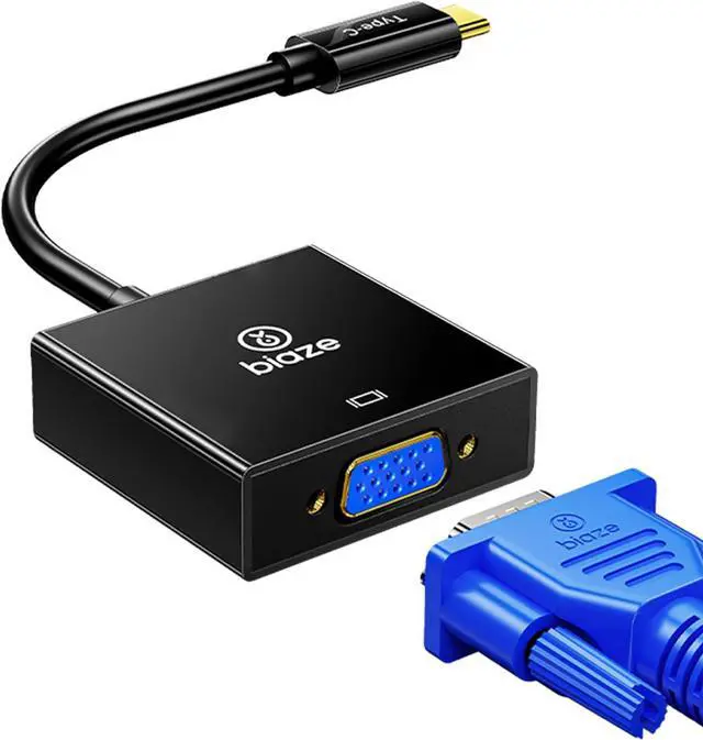 Main image of USB C to VGA Adapter, PlugandPlay Type C to VGA Converter for Phone, Laptops & PC  1080p@60Hz Video Output to TV/Projector
