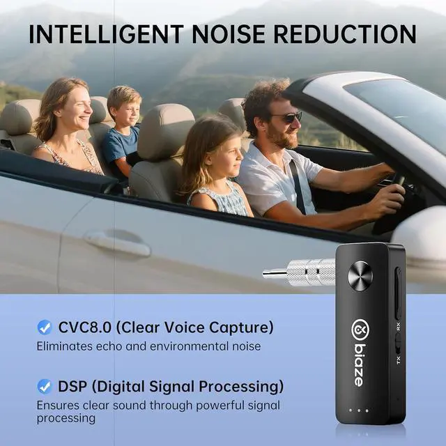 Alt view image 4 of 6 - Bluetooth 5.3 Transmitter and Receiver, Plug and Play 3.5mm Audio Adapter, Wireless Car Aux & Headphone Adapter for Phone, Switch, TV, PC