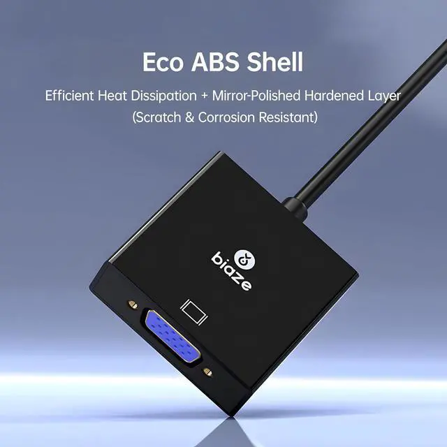 Alt view image 7 of 7 - Mini DisplayPort to VGA Adapter  1080P HD Video Converter for MacBook, Surface, Laptop & Projector