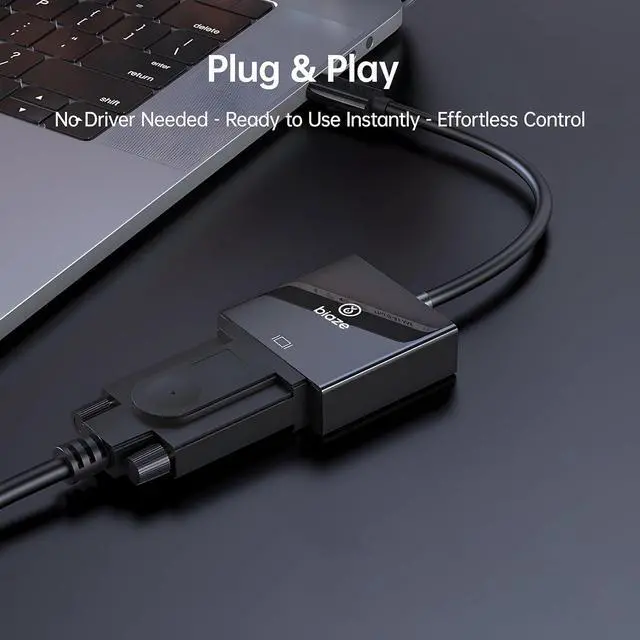 Alt view image 5 of 7 - USB C to VGA Adapter, PlugandPlay Type C to VGA Converter for Phone, Laptops & PC  1080p@60Hz Video Output to TV/Projector