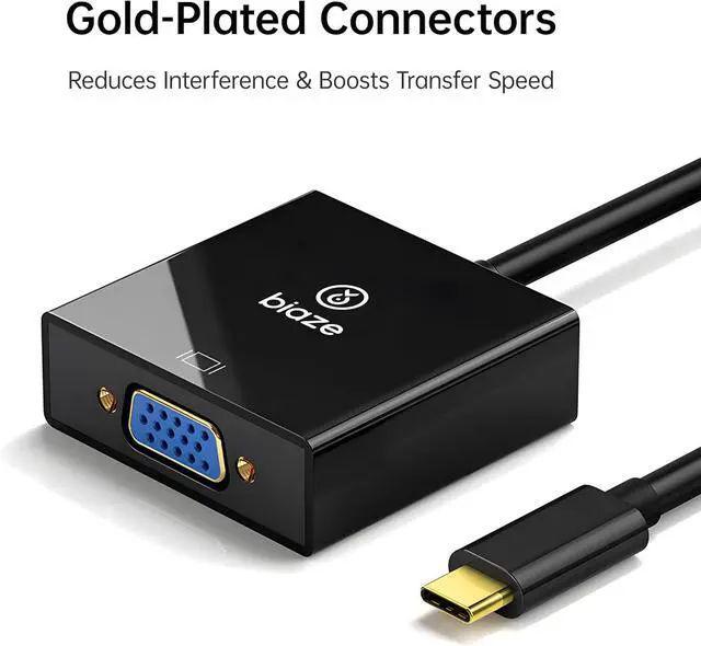 Alt view image 6 of 7 - USB C to VGA Adapter, PlugandPlay Type C to VGA Converter for Phone, Laptops & PC  1080p@60Hz Video Output to TV/Projector